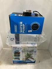 3X ASSORTED ITEMS TO INCLUDE DRAPER 230V SUBMERSIBLE WATER PUMP .