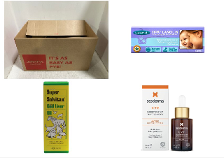 BOX OF ASSORTED HEALTH AND BEAUTY ITEMS TO INCLUDE HPA LANOLIN NIPPLE CREAM .