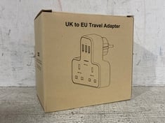 QTY OF UK TO EU TRAVEL ADAPTERS.