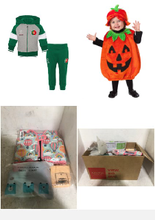 QTY OF ITEMS TO INCLUDE BOX OF ASSORTED KIDS ITEMS TO INCLUDE OFFICIAL FIFA WORLD CUP 2022 INFANT TRACKSUIT, BABY'S, PORTUGAL, 24 MONTHS, (999674) CHILD PUMPKIN PATCH CUTIE COSTUME TABARD (3-4YR).