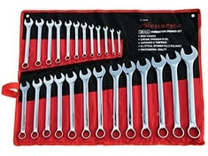 QTY OF ITEMS TO INCLUDE BOX OF ASSORTED TOOLS TO INCLUDE NEILSEN CT0441 6-32 MM FULL POLISH FINISH SPANNER SET - SILVER (25-PIECE), PRESTO 013209.9 HIGH SPEED STEEL HI NOX JOBBER LENGTH DRILL, DIN 33