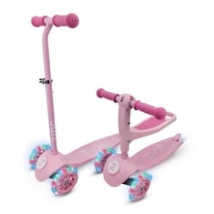 3X ASSORTED ITEMS TO INCLUDE ZINC 3-IN-1 KIDS 3 WHEEL SCOOTER - PINK, REMOVABLE SEAT, HEIGHT ADJUSTABLE, LED FLASHING WHEELS, LIGHTWEIGHT, PERFECT FOR BEGGINERS, BOYS & GIRLS, 1+, GREAT GIFT IDEA.