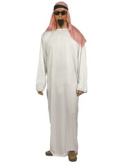 BOX OF ASSORTED FANCY DRESS TO INCLUDE GENERIQUE - ARAB EMIR COSTUME FOR MEN- M.