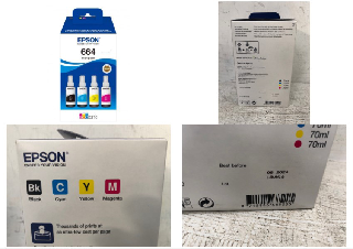 4 X 4X EPSON ECOTANK 664 GENUINE MULTIPACK INK BOTTLES BBE-03/24.