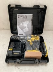 1 X STANLEY FATMAX 18V LITHIUM BATTERY OPERATED DRILL MODEL: FMC625D2. RRP: £138