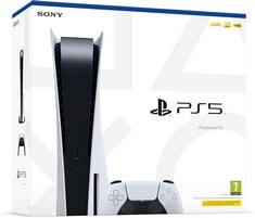 SONY PLAYSTATION 5 DISK VERSION GAMES CONSOLE (ORIGINAL RRP - £414.99) IN WHITE. (WITH BOX ( JUST THE CONSOLE NO WIRES OR CONTROLLER)) [JPTC72588]