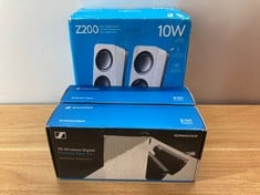 3 X ASSORTED ITEMS TO INCLUDE LOGITECH Z200 AUDIO ACCESSORY. (WITH BOX) [JPTC72488]