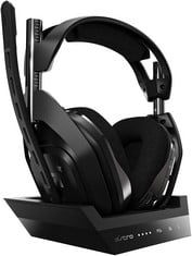 ASTRA A50 WIRELESS HEADSET + BASE STATION GAMING ACCESSORY (ORIGINAL RRP - £319.99) IN BLACK. (WITH BOX) [JPTC72603]