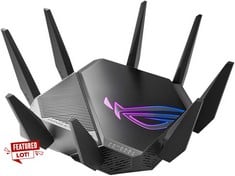 ASUS ROG RAPTURE TRI-BAND GAMING ROUTER GT-AXE11000 GAMING ACCESSORY (ORIGINAL RRP - £620.00) IN BLACK. (UNIT ONLY) [JPTC72247]