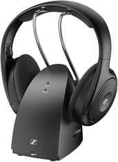 SENNHEISER RS 120-W TV HEADPHONES A WIRELESS HEADPHONES (ORIGINAL RRP - £119.99) IN BLACK. (WITH BOX) [JPTC72555]