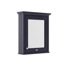 OLD LONDON WALL HUNG 1 DOOR MIRROR CABINET 600MM - TWILIGHT BLUE - TOTAL LOT RRP £206