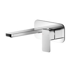 WINDON WALL MOUNTED 2 TAP HOLE BASIN MIXER WITH PLATE - CHROME - RRP £201