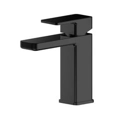 WINDON MONO BASIN MIXER WITH PUSH BUTTON WASTE - MATT BLACK - RRP £726