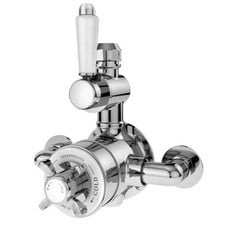 SELBY TWIN EXPOSED SHOWER VALVE - CHROME - TOTAL LOT RRP £77