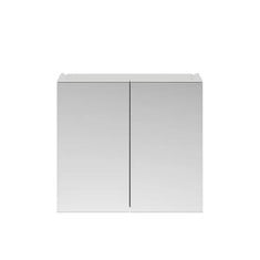 HUDSON REED FUSION FITTED WALL HUNG 2 DOOR MIRROR UNIT (50/50) 800MM - GLOSS GREY MIST - RRP £520