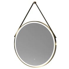 SALANA 800MM ROUND TOUCH SENSOR ILLUMINATED MIRROR TOUCH SENSOR- BRUSHED BRASS - RRP £488