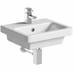 VERSO 400MM 1TH BASIN IN WHITE - RRP £78