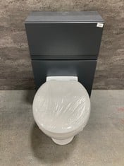 HUDSON REED URBAN FLOOR STANDING WC UNIT 500MM - SOFT BLACK TO INCLUDE NUIE MELBOURNE BACK TO WALL PAN & SOFT CLOSE SEAT - TOTAL LOT RRP £514