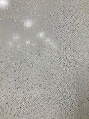 WHITE SPARKLE WATERPROOF SHOWER WET WALL PANELS 2.4 X 1M - RRP £79