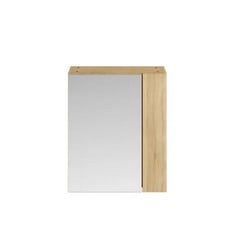 ATHENA WALL HUNG MIRROR UNIT (75/25) 600MM - NATURAL OAK - RRP £552