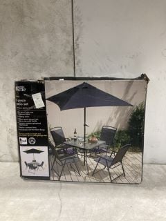 6 PCS PATIO SET TO INCLUDE PARASOL TABLE CHAIRS