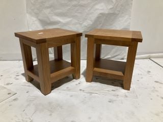 2 X OAK HOLLOWOOD OAK LOW TABLES