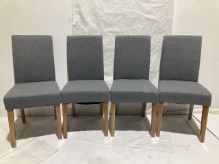 SET OF 4 HOLLOW WOOD CHAIRS