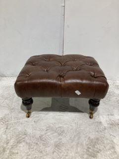 JOHN LEWIS HARD LEATHER WHEEL LEGGED FOOT REST