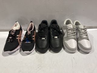 1 X BOX OF MIXED TRAINERS TO INCLUDE NIKE AIR FORCE 1 UK 8.5