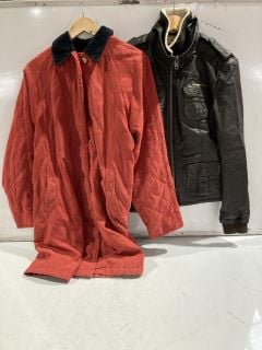 1 X BOX OF MIXED ITEM CLOTHES TO INCLUDE BURBERRY JACKET SIZE 26/28