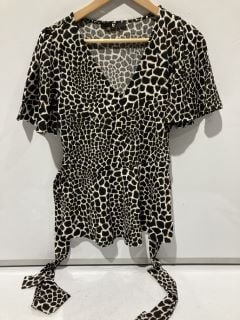 1 X BOX OF PREMIUM DESIGNER APPAREL TO INCLUDE VERY ANIMAL PRINT DRESS SIZE 12