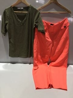 1 X BOX OF PREMIUM DESIGNER APPAREL TO INCLUDE RIVER ISLAND CORAL TROUSERS UK14