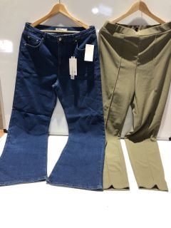 1 X BOX OF PREMIUM DESIGNER APPAREL TO INCLUDE NA-KD BLUE JEANS SIZE 42