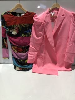 1 X BOX OF PREMIUM DESIGNER APPAREL TO INCLUDE FOREVER UNIQUE PINK BLAZER UK 14