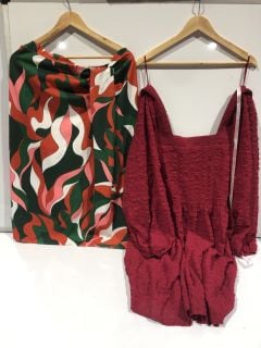 1 X BOX OF PREMIUM DESIGNER APPAREL TO INCLUDE MISSGUIDED RED DRESS UK 16