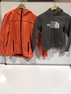 1 X BOX OF PREMIUM DESIGNER APPAREL TO INCLUDE KIDS THE NORTH FACE HOODIE SIZE S/P