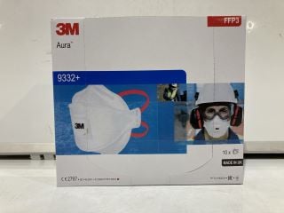 4 X 3M AURA FFP3 PARTICULATE RESPIRATOR X10 IN BOX TOTAL RRP £120