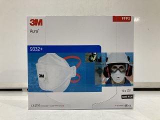 4 X 3M AURA FFP3 PARTICULATE RESPIRATOR X10 IN BOX TOTAL RRP £120