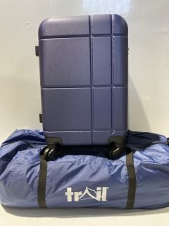 BLUE SUITCASE WITH LOCK + TRAIL BLUE TENT