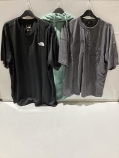 TRESPASS IMMY-FEMAL ACTIVE TOP TEAL MIST SIZE M + NORTHFACE REDBOX T R TNF BLACK SIZE L + KAIIA GREY SHIRT SIZE 10