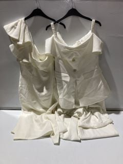 FOREVER UNIQUE WHITE GARMENT SIZE 14 + FOREVER UNIQUE WHITE SKIRT SIZE 12 RRP £130