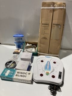 BOX OF ITEMS TO INCLUDE INFARED FOAN MASSAGER