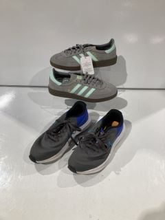 ADIDAS HANDBALL SPEZIAL TRAINERS GREY SIZE 5.5 + NIKE STAR RUNNER TRAINERS GREY/BLUE TRAINERS SIZE 5