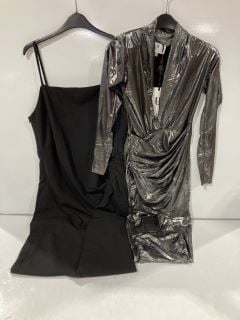 ITEMS TO INCLUDE DESIGNER FOREVER UNIQUE SILVER DRESS SIZE 12 BY VERY