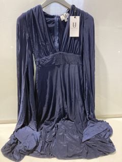 BOX OF ITEMS TO INCLUDE FOREVER UNIQUE BLUE LONG DRESS BY VERY  SIZE  14