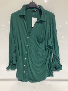 ITEMS TO INCLUDE GREEN DESIGNER WOMENS SHIRTS SIZE 12 BY VERY