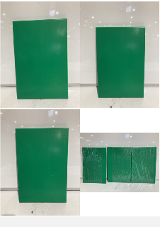 ITEMS TO INCLUDE HARD PLASTIC GREEN CHOPPING BOARD