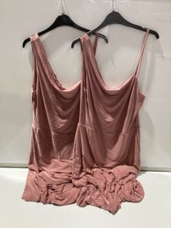 2X FOREVER UNIQUE PINK/NUDE DRESS SIZE 16 RRP £180