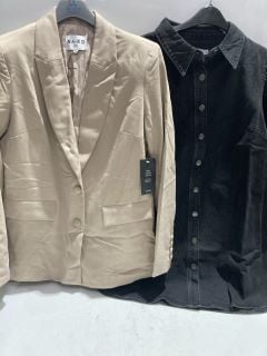 NA-KD BEIGE JACKET SIZE 38 + NA-KD BLACK JACKET SIZE 42