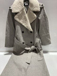 ASOS GREY JACKET SIZE 8 + THREADBARE HOODED COAT GREEN SIZE 20